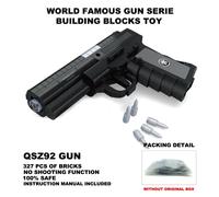 Bartungstène-Fusil Revolver De La Série",98k Mp5 Qbz95,Figurine Desert Eagle,Arme,Odor,Machine,Peut Tirer Des Balles,Briques,Jouets,"Odor - Type 327pcs Qsz92 #A