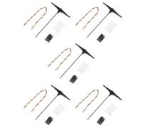 Barturry Récepteur Nano ELRS 2,4 GHz 5 Pièces avec Antenne de Type T, Micrologiciel FPV 3.3.0, Prise en Charge de la Mise à Niveau Wi-FI pour Pièces de Drone FPV RC