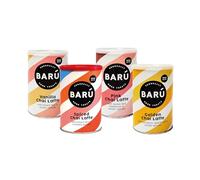 Barú Chai Discovery Pack - 4 x 250 g - Préparations instantanées : Spiced, Vanilla, Pink & Golden Chai - Vegan, naturel, sans arômes artificiels - 64 tasses - Fait main en Belgique