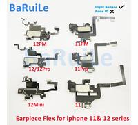 BaRuile 1 pc. Haut-parleur d'oreille avec capteur de proximité pour iPhone 11 Pro Max 12 12mini écouteurs écoute pièces de rechange de câble flexible