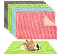 Barydat Lot de 8 Tapis de Cage de Cochon d'Inde réutilisables et lavables pour Cage de Cochon d'Inde, Tapis d'entraînement pour Chinchilla (Gris, Vert, Rose, Bleu, 61 x 40,6 cm)