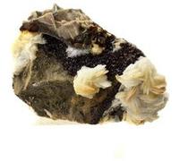 BARYTE + SPHALERITE en provenance de FRANCE, Saint-Laurent-le-Minier - Pierre Naturelle de Collection, Cristal Rare et Authentique 725.0 ct - Certificat d'Authenticité Inclus 70 x 45 x 30 mm G