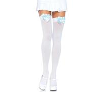 Bas autofixants avec noeud en nylon femme Leg Avenue Blanc TU