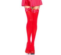 Leg Avenue Nylon sur le genou avec nœud rouge