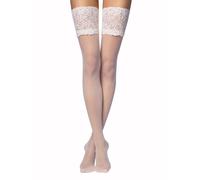 Bas autofixants femme Conte Elegant Amore Blanc Taille 3/4