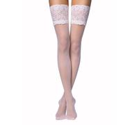 Bas autofixants femme Conte Elegant Amore Blanc Taille 3/4