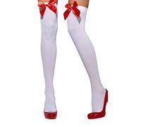 Bas Blancs Ruban Rouge