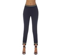 Bas Bleu Femme Leggings Pantalon Taille Haute Marisa, Noir,XXL