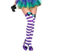 Bas Chapelier fou - Bas annelés au genou avec des écussons amusants