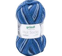 Bas, chaussette en laine ; couleur 50g, 4 plis. 407 ocean-color