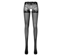 Bas collant glossy effet huile, ouvert entrejambe, stretch, pour lingerie sportive#Z