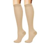 Bas Contention Femme Homme Chaussettes de Contention Hautes Montantes Grande Taille Respirantes Unisexe pour Fitness Gym Circulation Sanguine Jambes Sport Varices Avion Infirmiere