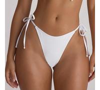 Bas de bikini à taille nouée et décolleté échancré. Maillot de bain pour les vacances, l'été et les voyages. Vêtements de base de couleur unie pour la plage et la villégiature. L,M,S,XL,XSBlocs de cou