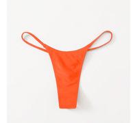 Bas de bikini de plage plat et simple à string pour l'été, maillot de bain L,M,S,XL,XSUnicoloreÉtoffe