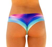 Bas de Bikini Femme Coupe Haute Taille Bas de Maillot de Bain Brésilien String Tanga Bas de Maillots Chic Maillot Menstruel Femme