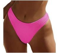 Bas de Bikini Femme Coupe Haute Taille Bas de Maillot de Bain Brésilien String Tanga Bas de Maillots Chic Maillot menstruel