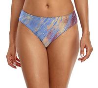 Bas de bikini imperméable pour femme - Couverture complète - Basique - Séchage rapide - Taille basse - Respirant - Pour la plage - Pour adolescentes et filles, beige, L