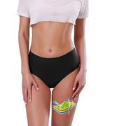 Bas de bikini pour femme - Périodes - Maillot de bain menstruel - Taille haute - Périodes - Bas de bikini fille - Slip basique - Noir - Short de bain pour la natation, Noir , S