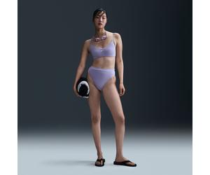 Bas de bikini taille haute Nike Essential pour Femme Hydrangeas/Blanc L (FR 46-48)