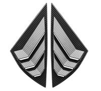 Bas De Caisse Accessoires Auto Aileron Persiennes Vitres Latérales Caches Prise d'air Garnitures Ventilation Compatible avec Ford pour Mustang Mach E 2021-2022(Carbon Fiber Look)