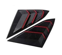 Bas De Caisse Aileron Arrière Persiennes Vitres Latérales Prises d'air Stores Accessoires Compatible avec Civic Berline 2016 2017 2018 2019 2020(Carbon Red)