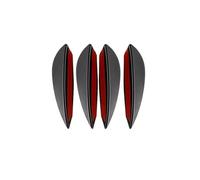 bas de caisse Ensemble 4/6 Ailettes De Pare Chocs Avant Universelles Diffuseurs Ailerons Spoilers Canards Jupes Avant Décoration Pour Tuning Auto(4PCS Black)
