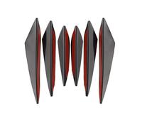 bas de caisse Ensemble 4/6 Ailettes De Pare Chocs Avant Universelles Diffuseurs Ailerons Spoilers Canards Jupes Avant Décoration Pour Tuning Auto(6PCS Black)