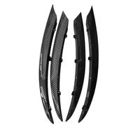 Bas De Caisse Kit 4 Pièces pour Pare Chocs Avant avec Baguettes Protection Feux Antibrouillard Aileron Compatible avec Benz C W205 2015 2016 2017 2018 2019 C180 C200(Carbon Fiber)