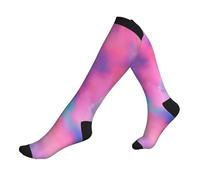 Bas De Compressione Tie-Dye Éclatant Chaussette 50CM | Chaussettes Haute Cyclisme Chaussette De Compression Course Pour Gym Varices Fitness