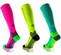 Bas de contention de sport under pressure ( compression-18-21mmHg) - Haute qualité, fabriqués en Allemagne, RUNATTACK, jaune fluo, Gr. 39-42 (Wadenumfang: 30-41cm)