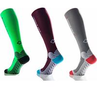 Bas de contention de sport under pressure ( compression-18-21mmHg) - Haute qualité, fabriqués en Allemagne, RUNATTACK, gris, Gr. 39-42 (Wadenumfang: 30-41cm)