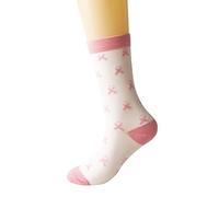 Bas De Contention Femme-Chaussettes Contention Homme-Chaussettes de Compression à Imprimé pour Journée Mondiale de Lutte contre Cancer du Sein Confortables pour la Course et les Activités Extérieures