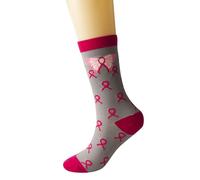 Bas De Contention Femme-Chaussettes Contention Homme-Chaussettes de Compression à Imprimé pour Journée Mondiale de Lutte contre Cancer du Sein Confortables pour la Course et les Activités Extérieures