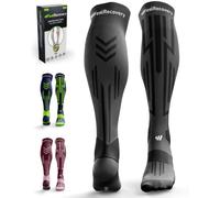 Bas de Contention Homme & Femme (1 Paire) - Chaussettes Compression Sport, Running, Ski, Athlétisme - Manchons Contention Voyage, Travail & Récupération - Chaussettes Longues Respirantes Laine Mérinos