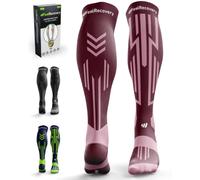 Bas de Contention Homme & Femme (1 Paire) - Chaussettes Compression Sport, Running, Ski, Athlétisme - Manchons Contention Voyage, Travail & Récupération - Chaussettes Longues Respirantes Laine Mérinos