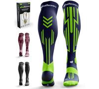 Bas de Contention Homme & Femme (1 Paire) - Chaussettes Compression Sport, Running, Ski, Athlétisme - Manchons Contention Voyage, Travail & Récupération - Chaussettes Longues Respirantes Laine Mérinos