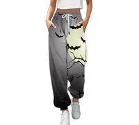 Bas De Jogging Femme Grande Taille, Deguisement Adulte Femme Grande Taille Bas De Survetement Large Taille Haute Pantalon De Survêtement Imprimé Décontracté Confortable avec Cordon De Serrage