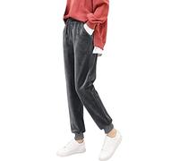Bas de Jogging pour Femme Pantalon de Jogging Chaud en Velours d'hiver doublé Pantalon de Sport en Polaire Thermique Short Yoga Taille Haute