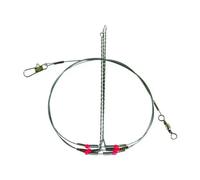 Bas de ligne 4 clipots acier Ragot 1,5 m 60lbs Argenté TU