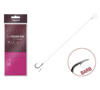 Bas de ligne Delphin FLR D-rig / par 6 | 8cm / 0,22mm / BARB #8 / Sting7mm