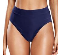 Bas De Maillot Bleu De Bain Femme Couleur Unie Culotte Taille Haute Maillot Bain Short Amincissant Slip Ventre Plat Bikini Triangle Gainant Culotte,S