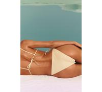 Bas de maillot de bain bikini à nouer brodé - Jasmin Swim - 38 - Citron - Femme - Etam