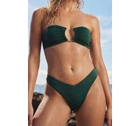Bas de maillot de bain bikini brésilien high leg satiné - Nouba S25 - 40 - Emerald - Femme - Etam