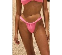 Bas de maillot de bain brésilien texturé high leg - Oza - 34 - Rose - Femme - Etam