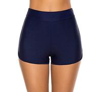 Bas De Maillot De Bain Femme Gainant Shorty Sport Shorts de Plage Bas de Maillot Taille Haute Dentelle Couleur Unie Bas de Maillots Ventre Plat Été Short Bikini de Plage Grande Taille Pas Cher