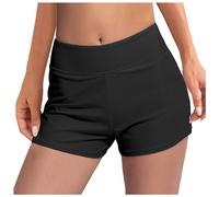 Bas de Maillot de Bain Menstruel Femme - Adolescentes & Grandes Tailles - Confortable Absorbant et AntiFuite - Flux Moyen - Bikini - Shorty - Culotte Taille Haute -Noir