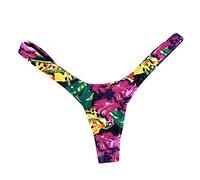 Bas de Maillot de Bain Tanga Taille Haute Push Up Amincissant Bikini Femme Grande Taille Sexy Vintage Ensembles Shorty Sport Tanga Brassiere Swimsuit Vente Flash du Jour Et Soldes(Vert,M)
