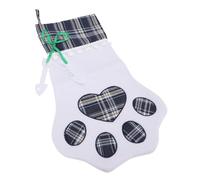 Bas de Noël de Grande capacité et Décoration Créative à Suspendre avec Pied de Chien à Carreaux pour Sac de Cadeaux de Vacances, Matériau en Coton de qualité Supérieure pour les Amoureux des