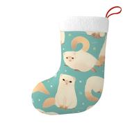 Bas de Noël Décoratifs YYHWHJDE Mannequin Mode Française Impression Furets pour Noël Fête de Vacances