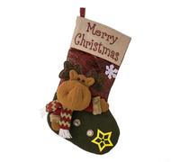 Bas De Noël En Tissu Avec Corde Suspendue Pour Décoration Sapin pour | Soft Cloth Material, Hanging Rope Included, For Tree Fireplace Wreath, Holds Candy Gifts, Home Holiday Decoration